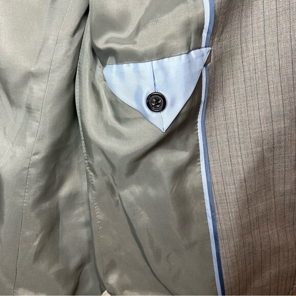 J. Crew gray striped wool 2 button blazer women’s size XS 2 - Picture 8 of 9